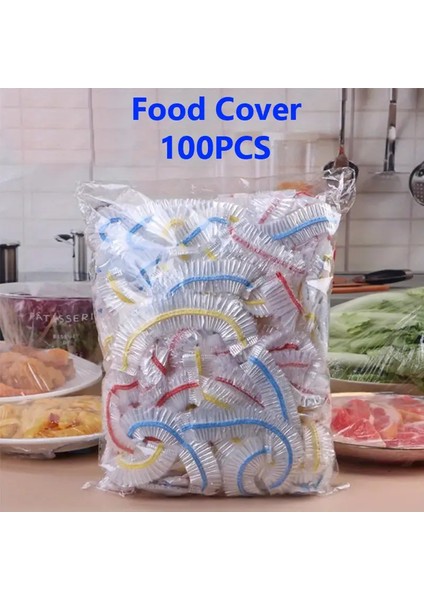 100 ADET/200 Adet Yeniden Kullanılabilir Esnek Yiyecek Kapakları - 2-9,5 Inçlik Kaseler Için Esnek Kase Kapakları, Yemekler ve Yemek Artıkları Için Mükemmel, Yiyecekleri Taze Tutar (Yurt Dışından)