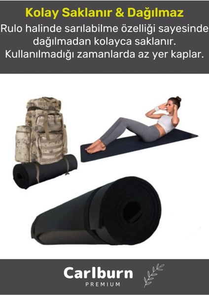 Premium Su Geçirmez Konforlu Taşıma Askılı Çift Taraflı Zemin Çadır Uyku Kamp Matı Yer Minderi 10MM fırsatları