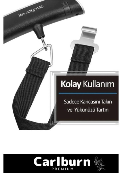 Seyahat Bavul Ağırlık Tartı Dijital LCD Ekran Çok Amaçlı Taşınabilir Bagaj Tartısı Max 50 kg
