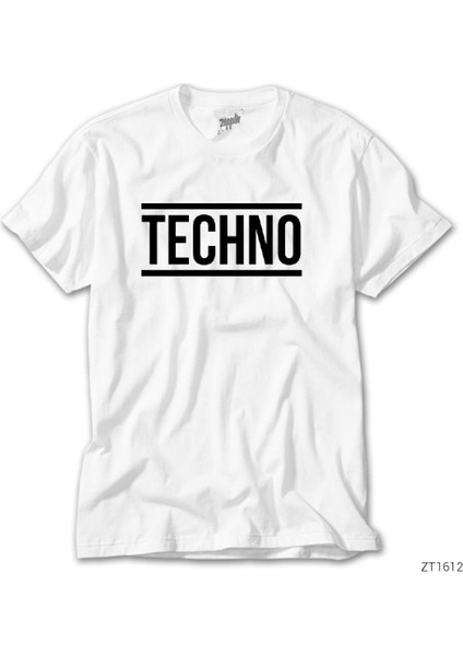 Techno Beyaz Tişört