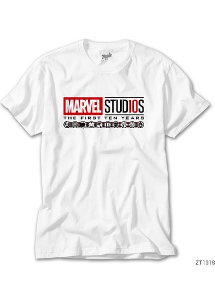 Marvel Studios 10 Year Beyaz Tişört