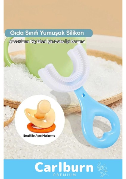 Pürüzsüz Yuvarlak Kenar Silikondan Üretilen Yumuşak Bebek Çocuk Diş Fırçası modelleri