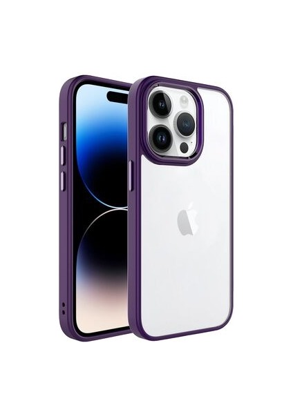 iPhone 14 Pro Kılıf Şık Tasarımlı Krom Premium Kapak