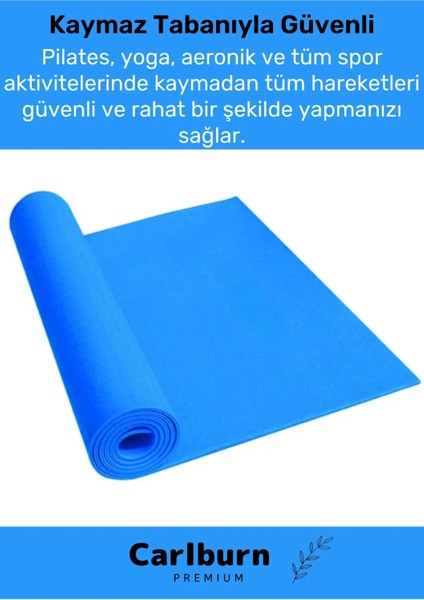 Özel Konfor Model Çift Taraflı Kaymaz Silinebilir Eva Yoga Meditasyon Minderi 4mm Mat