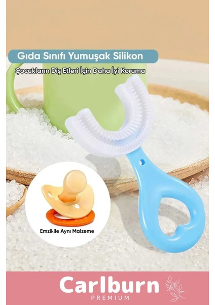 Pürüzsüz Yuvarlak Kenar Silikondan Üretilen Yumuşak Bebek Çocuk Diş Fırçası modelleri
