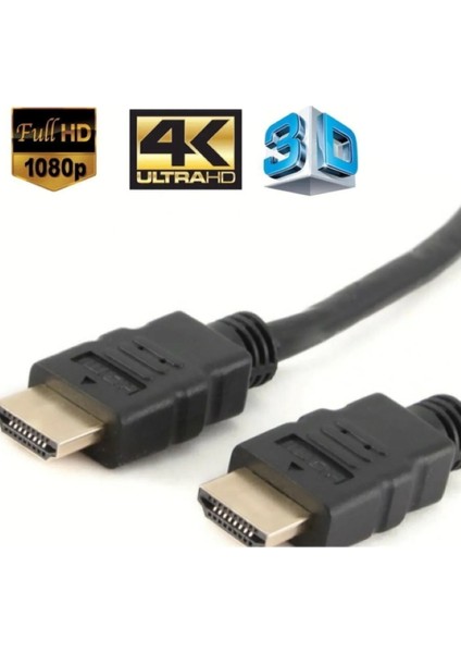 Siyah Renk Hdmı Tv Kablosu 3D Gold Uçlu 28AWG HDMI (3d 4K Ultra Full Hd )