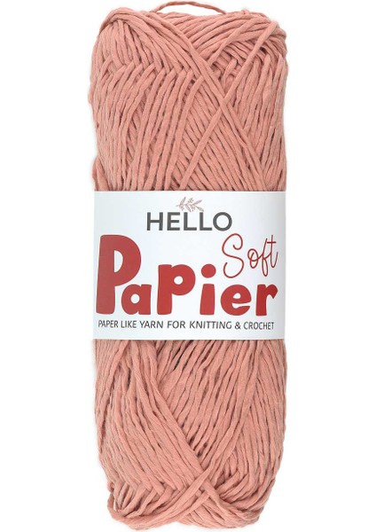Soft Papier Hasır İp Kağıt İp Çanta Örme İpi 100 Gram 100 Metre Kiremit P06