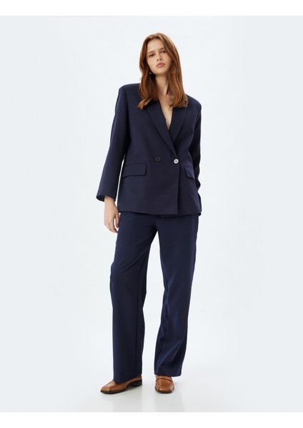 Havuç Kesim Kumaş Pantolon Pile Detaylı