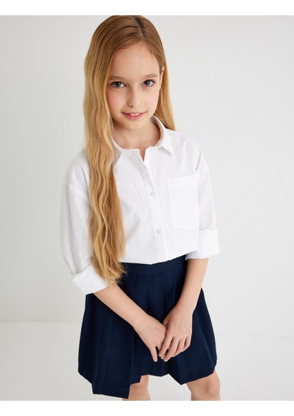 Basic Okul Gömleği Uzun Kollu Pamuklu