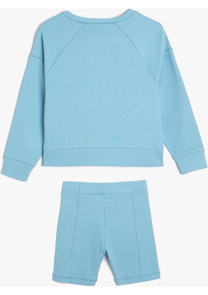 2'li Takım Tayt Sweatshirt Slogan Baskılı fiyatları