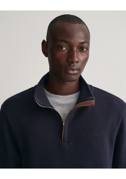 Erkek Lacivert Regular Fit Yarım Fermuarlı Logolu Sweatshirt 2068028.433 modelleri