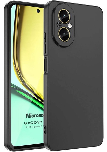 Realme 12 Lite Kılıf Groovy Soft Siyah