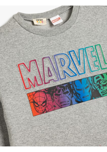 Marvel Sweatshirt Lisanslı Bisiklet Yaka Pamuk Karışımlı modelleri