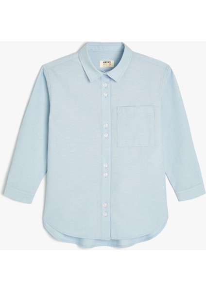 Basic Okul Gömleği Uzun Kollu Klasik Yaka Tek Cepli modelleri
