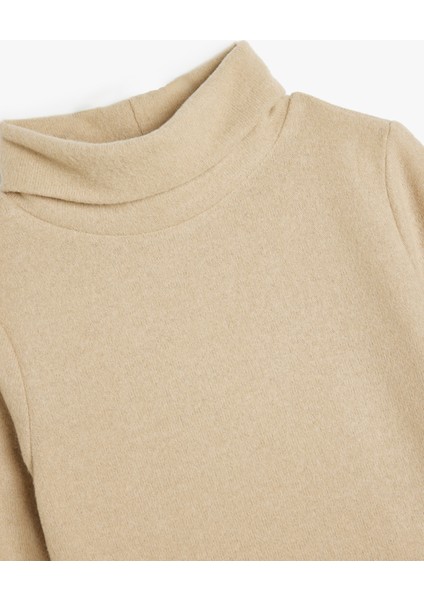 Basic Balıkçı Yaka Tişört Uzun Kollu Viskon Kumaş modelleri