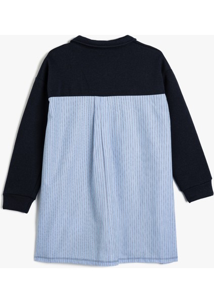 Gömlek Yaka Elbise Uzun Kollu Işleme Detaylı Düğmeli fiyatları