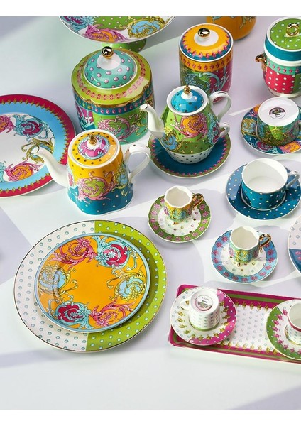 Estelle Bone Porselen Karışık Desenli 4 Lü Tabak Seti 20 cm