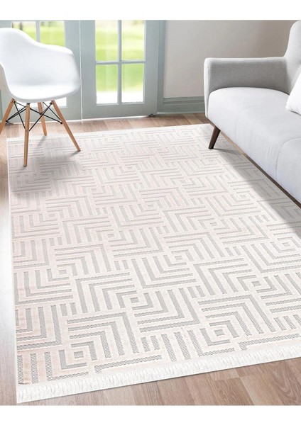 Nexus Luxury Carpet Torino 1005 Beyaz Bohem Iskandinav Tarz Halı