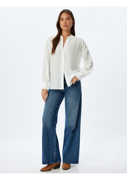 Yakasız Gömlek Uzun Kollu Düğmeli fiyatları