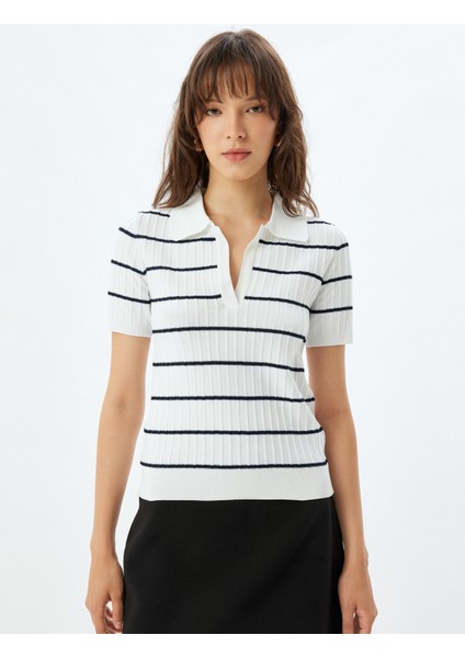 Polo Triko Kazak Kısa Kollu Dokulu modelleri