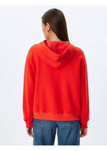 Kapşonlu Sweatshirt Şehir Baskılı Uzun Kollu fırsatları