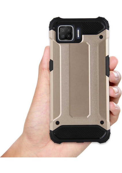 Oppo A73 Kılıf Zore Crash Silikon Kapak-Gold indirimleri