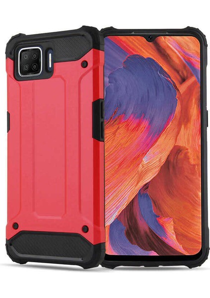 Oppo A73 Kılıf Zore Crash Silikon Kapak-Kırmızı