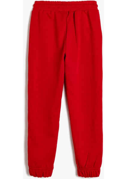 Jogger Eşofman Altı Cepli Beli Bağlamalı Aplike Detaylı fiyatları