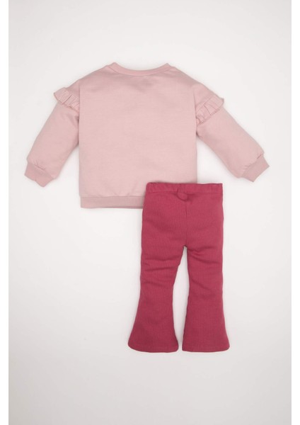 Kız Bebek Çiçekli Sweatshirt Tayt 2li Takım D5417A5NS
