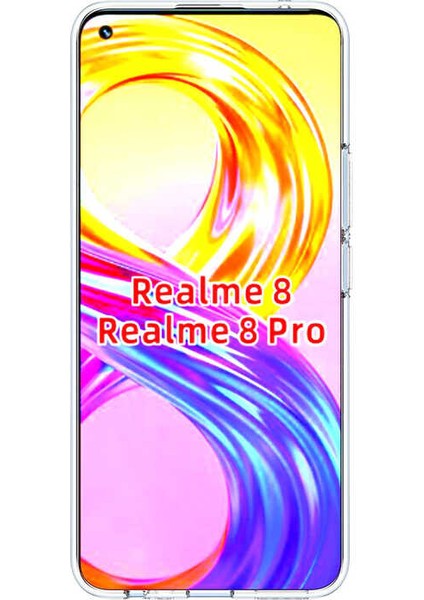 Casesuar Realme 8 Kılıf Zore Süper Silikon Kapak-Renksiz indirimleri