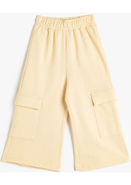 Bol Paça Eşofman Altı Beli Lastikli Kargo Cepli