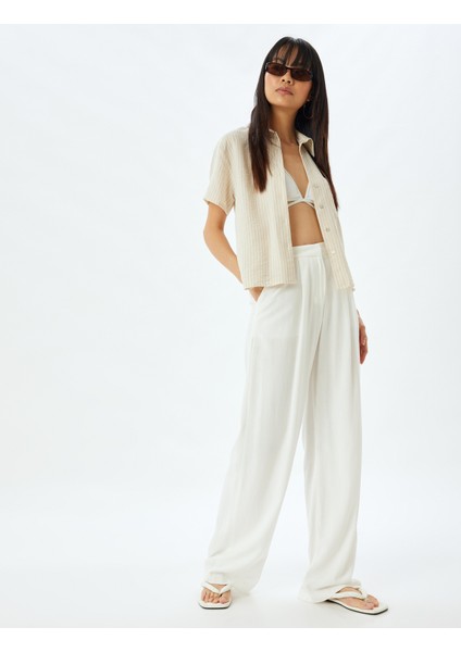 Kısa Kollu Tişört Klasik Yaka Cep Detaylı Düğmeli Slim Fit fiyatları