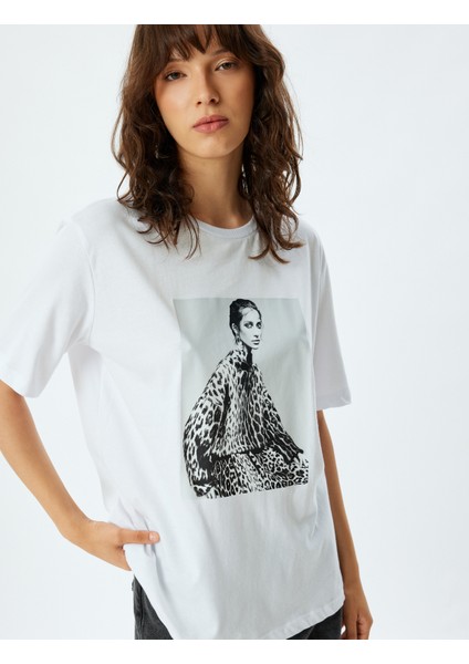 Fotoğraf Baskılı Tişört Kısa Kollu Bisiklet Yaya Pamuklu fiyatları