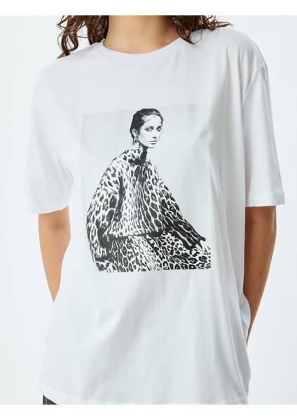 Fotoğraf Baskılı Tişört Kısa Kollu Bisiklet Yaya Pamuklu indirimleri