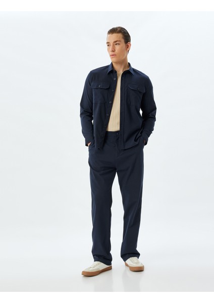 Uzun Kollu Gömlek Kapaklı Cep Detaylı Viskon Karışımlı fiyatları