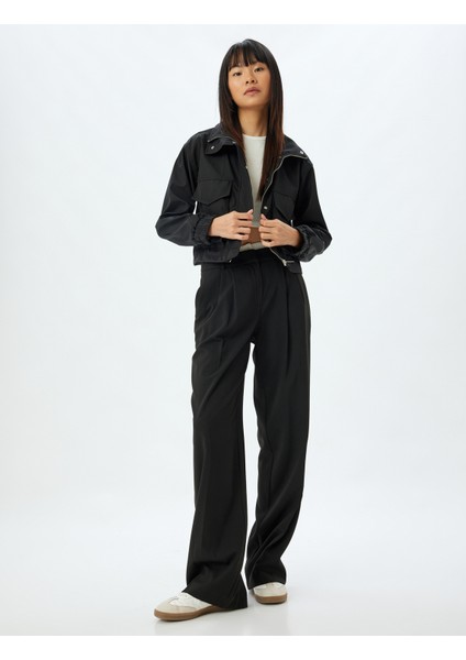 Crop Yağmurluk Dik Yaka Fermuarlı Cep Detaylı Su Geçirmez fiyatları