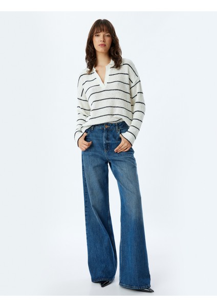 Polo Yaka Örgü Kazak Uzun Kollu Yumuşak Dokulu fiyatları