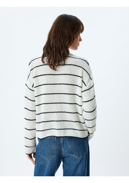 Polo Yaka Örgü Kazak Uzun Kollu Yumuşak Dokulu fırsatları