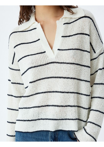 Polo Yaka Örgü Kazak Uzun Kollu Yumuşak Dokulu indirimleri