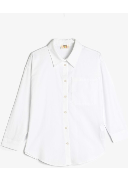 Gömlek Uzun Kollu Klasik Yaka Pamuklu