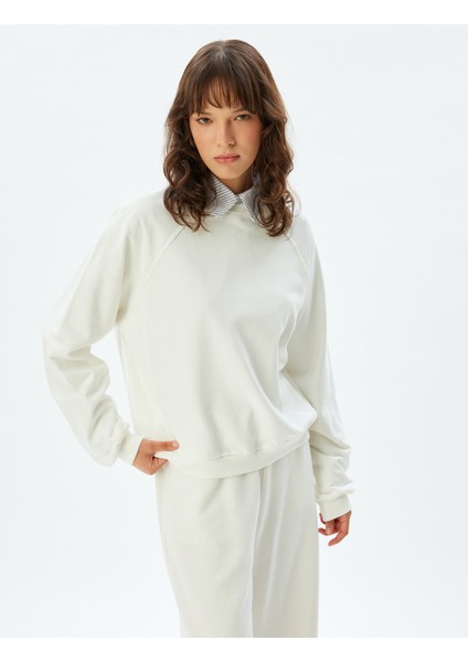 Basic Sweatshirt Bisiklet Yaka Uzun Kollu fiyatları
