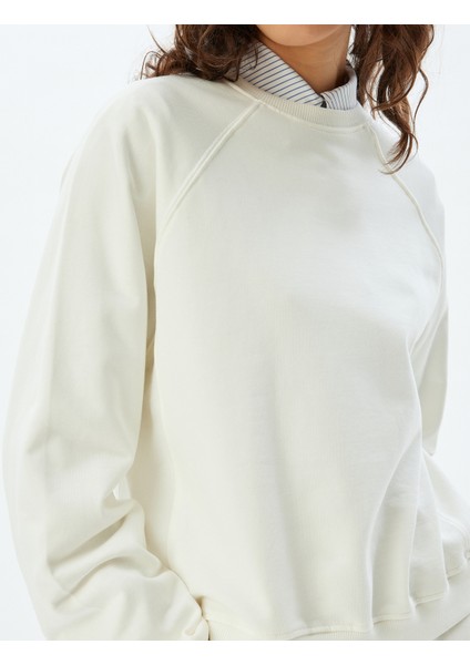 Basic Sweatshirt Bisiklet Yaka Uzun Kollu indirimleri