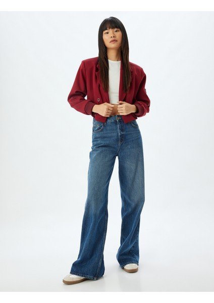 Oversize Ceket Kruvaze Yaka Cepli Düğmeli Fermuar Detaylı Ribanalı fiyatları