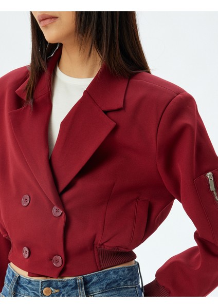 Oversize Ceket Kruvaze Yaka Cepli Düğmeli Fermuar Detaylı Ribanalı indirimleri