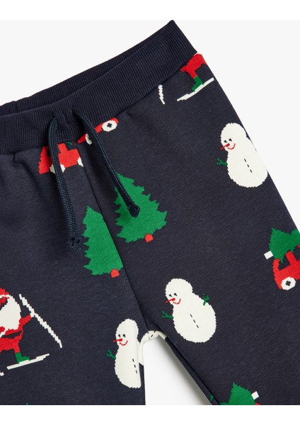 Noel Baba Eşofman Altı Beli Bağlamalı Şardonlu modelleri