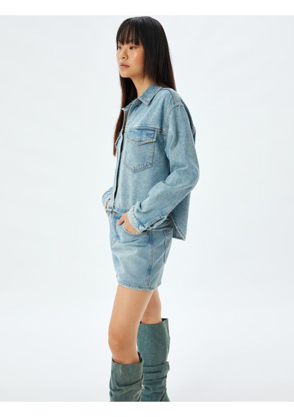 Oversize Kot Ceket Klasik Yaka Cepli Düğmeli Pamuklu fiyatları