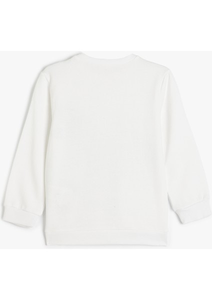 Dinozorlu Sweatshirt Şardonlu Uzun Kollu Bisiklet Yaka fiyatları