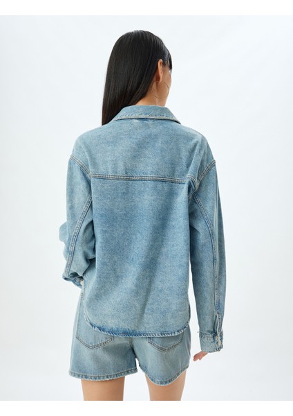 Oversize Kot Ceket Klasik Yaka Cepli Düğmeli Pamuklu fırsatları