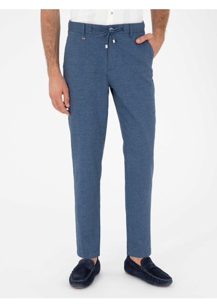Erkek İndigo Carrot Fit Kanvas Pantolon 50284665-VR028