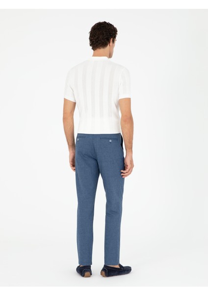 Erkek İndigo Carrot Fit Kanvas Pantolon 50284665-VR028